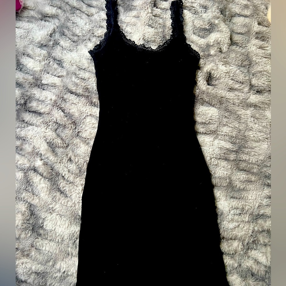 Black mini dress